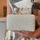 Bolsa Maria Chic Acessórios Clutch Bordada Pérolas Dourada