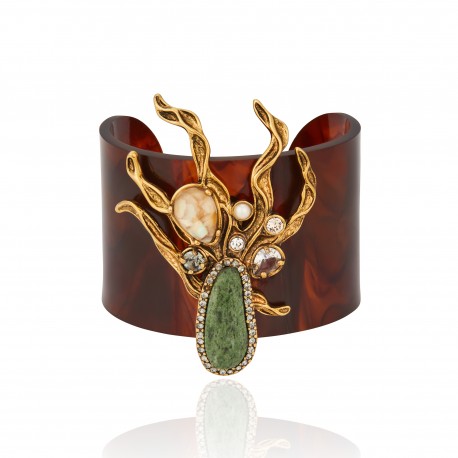 Pulseira Camila Klein Onda do Tirreno Mesclada Ouro Velho