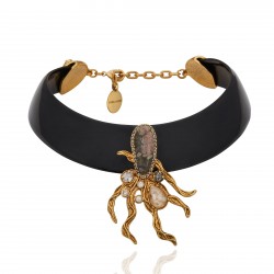 Colar Camila Klein Onda do Tirreno Choker Ouro Velho