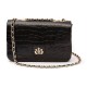 Bolsa Isla Anne Jumbo Couro Natural Croco Preto