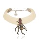Colar Camila Klein Onda do Tirreno Choker Marfim Prata Velho