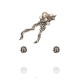 Brinco Camila Klein Onda do Tirreno Ear Cuff Cristais Prata Velho