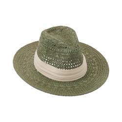 Chapéu Maria Chic Acessórios Palha Fedora Verde