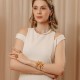 Colar Monica Di Creddo Plié Choker Ouro Vintage