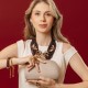Pulseira Camila Klein Frutificar Romã Kit Ouro Velho