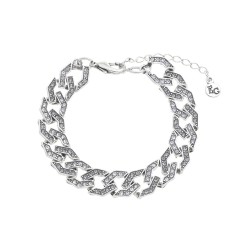 Pulseira Estela Geromini Catene Geométrica Prata