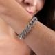 Pulseira Estela Geromini Catene Geométrica Prata