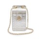 Bolsa Isla Pouch Anne Tampa New Croco Prata