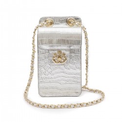 Bolsa Isla Pouch Anne Tampa New Croco Prata