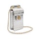 Bolsa Isla Pouch Anne Tampa New Croco Prata