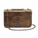 Bolsa Isla Anne Jumbo Couro Natural Croco Bronze