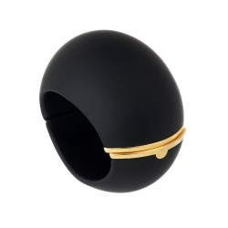 Pulseira Nádia Gimenes Pigmento Bracelete Bold Preto Dourado