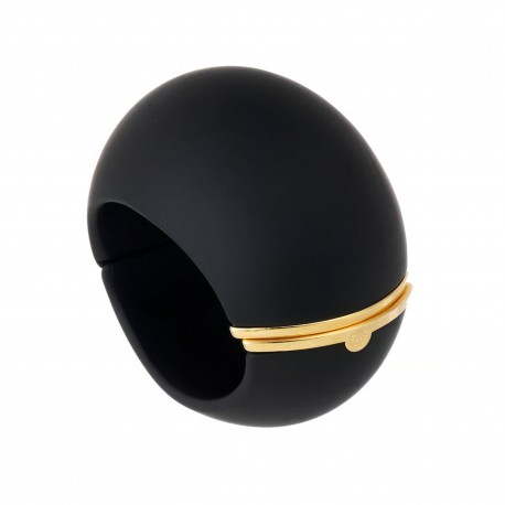 Pulseira Nádia Gimenes Pigmento Bracelete Bold Preto Dourado