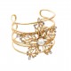 Pulseira Claudia Arbex Vitória Bracelete Ouro Vintage