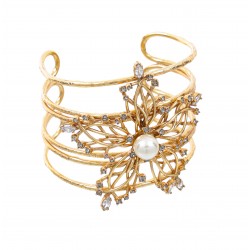 Pulseira Claudia Arbex Vitória Bracelete Ouro Vintage