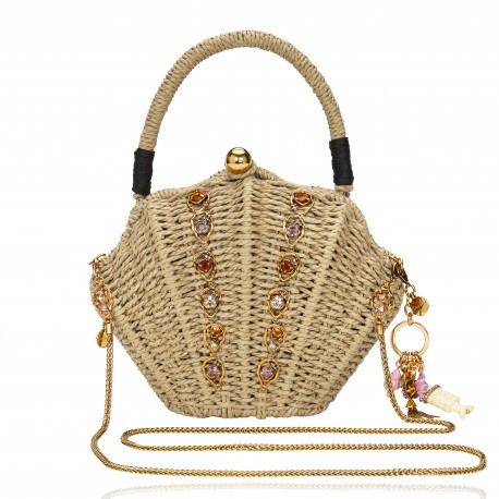 Bolsa Camila Klein Serenata Al Mare Concha Bege