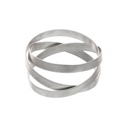 Pulseira Luiza Rogi Una Metal Entrelaçado Prata Envelhecida