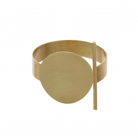 Pulseira Luiza Rogi Una Redonda Metal Ouro Envelhecido