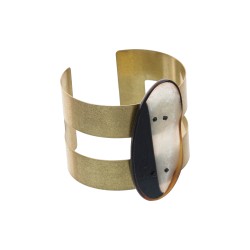Pulseira Luiza Rogi Una Bracelete Resina Ouro Envelhecido