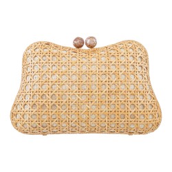 Bolsa Empório MP Wicker Clutch Rattan Natural