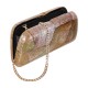 Bolsa Maria Chic Acessórios MP Clutch Madrepérola Dourada