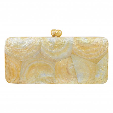 Bolsa Empório MP Clutch Madrepérola Yellow Gold