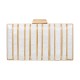 Bolsa Maria Chic Acessórios Clutch Tita Acrílica Off Whitte