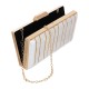 Bolsa Maria Chic Acessórios Clutch Tita Acrílica Off Whitte
