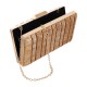 Bolsa Maria Chic Acessórios Clutch Tita Acrílica Dourada