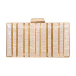 Bolsa Maria Chic Acessórios Clutch Tita Acrílica Rose