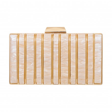Bolsa Maria Chic Acessórios Clutch Tita Acrílica Rose