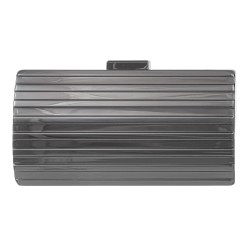 Bolsa Maria Chic Acessórios Clutch Metal Grafite
