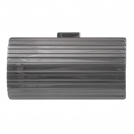 Bolsa Maria Chic Acessórios Clutch Metal Grafite