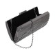 Bolsa Maria Chic Acessórios Clutch Metal Grafite