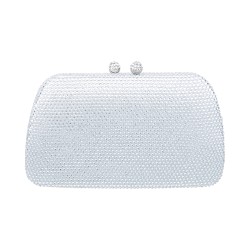 Bolsa Maria Chic Acessórios Clutch Cristais Prata