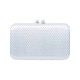 Bolsa Maria Chic Acessórios Clutch Cetim Cristais Prata
