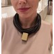 Colar Luiza Rogi Una Curto Fios Cadarço Pingente Ouro Envelhecida