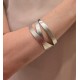 Pulseira Luiza Rogi Una Metal Entrelaçado Prata Envelhecida