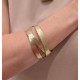 Pulseira Luiza Rogi Una Metal Entrelaçado Ouro Envelhecido