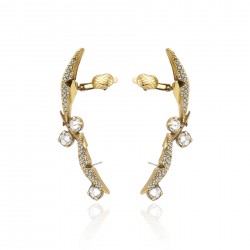Brinco Claudia Arbex Star Harley Ear Cuff Ouro Vintage