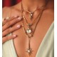 Colar Claudia Arbex Star Harley Longo Pingente Ouro Vintage