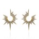 Brinco Claudia Arbex Star Harley Cristais Ouro Vintage