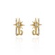 Brinco Claudia Abex Star Harley Cristais Ouro Vintage