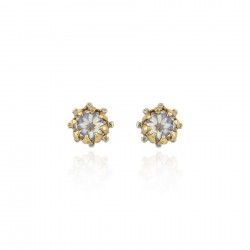 Brinco Claudia Abex Star Harley Cristais Ouro Vintage