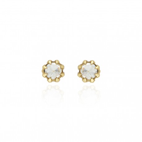 Brinco Claudia Abex Star Harley Cristal Ouro Vintage
