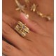Anel Claudia Arbex Star Harley Cristais Ouro Vintage