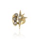 Anel Claudia Arbex Star Harley Cristais Ouro Vintage