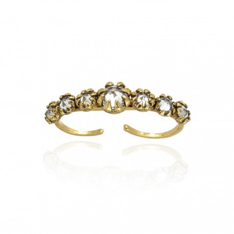 Anel Claudia Arbex Star Harley Duplo Ouro Vintage