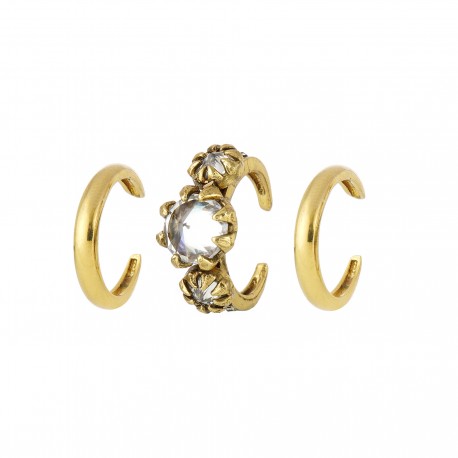 Anel Claudia Arbex Star Harley Kit Ouro Vintage