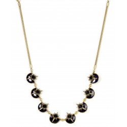 Colar Claudia Arbex Star Harley Curto Pedra Estrela Ouro Vintage
